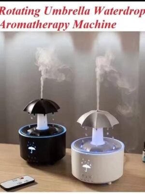 Jellyfish Humidifier Water Drip Rain Cloud Night Light Aromatherapy Essential Oil Diffuser Desk Fountain with 7 Colors Humidifier