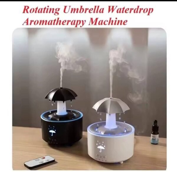 Jellyfish Humidifier Water Drip Rain Cloud Night Light Aromatherapy Essential Oil Diffuser Desk Fountain with 7 Colors Humidifier